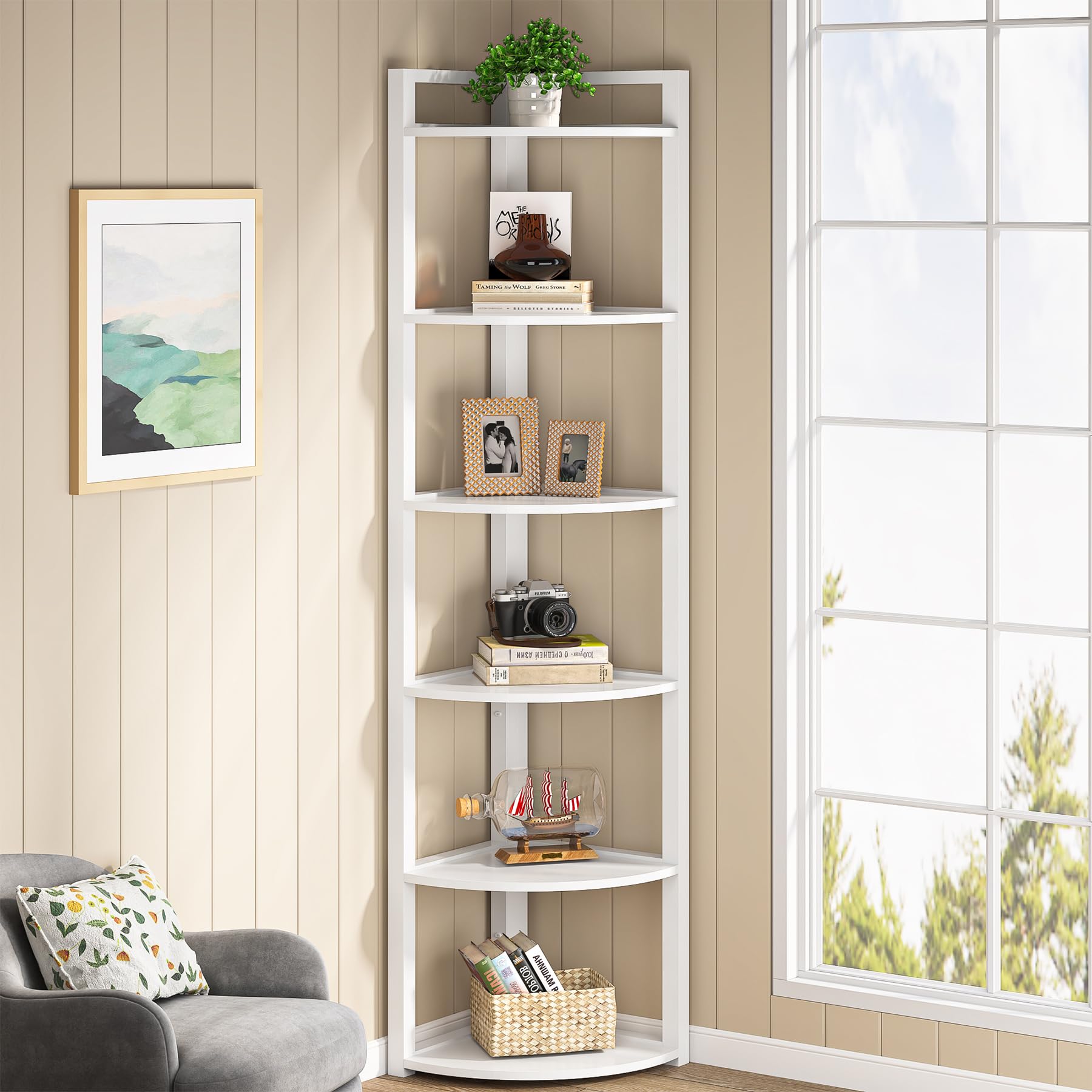 Amazon.com: Tribesigns 6 Tier Corner Shelf, 70.9 Inch Tall Corner