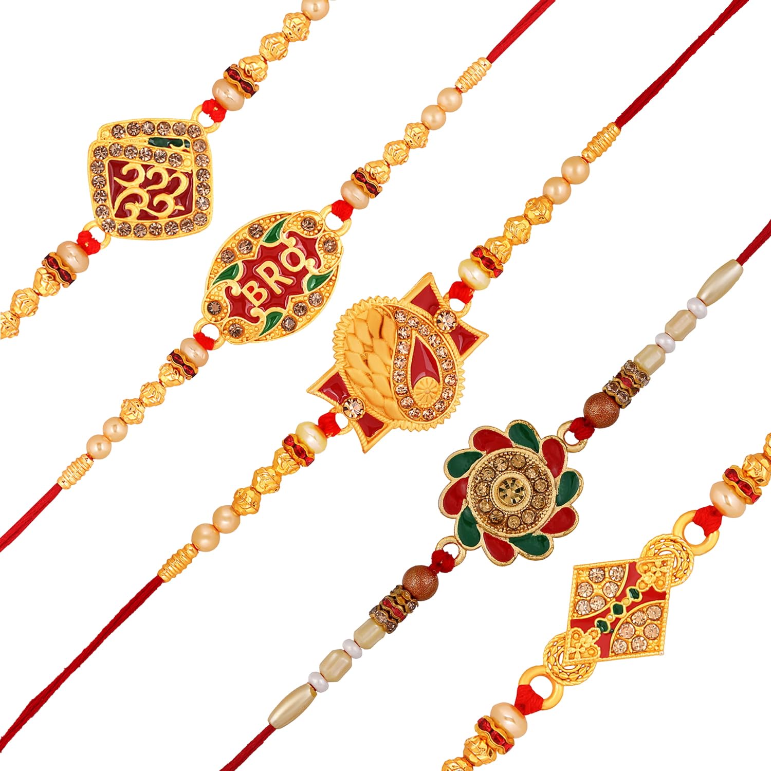 Stefan Gold Plated Combo of Rakhi for Brother (PARACO001017PR) (Style-6) (B0D8Y39L43) Amazon Price History, Amazon Price Tracker