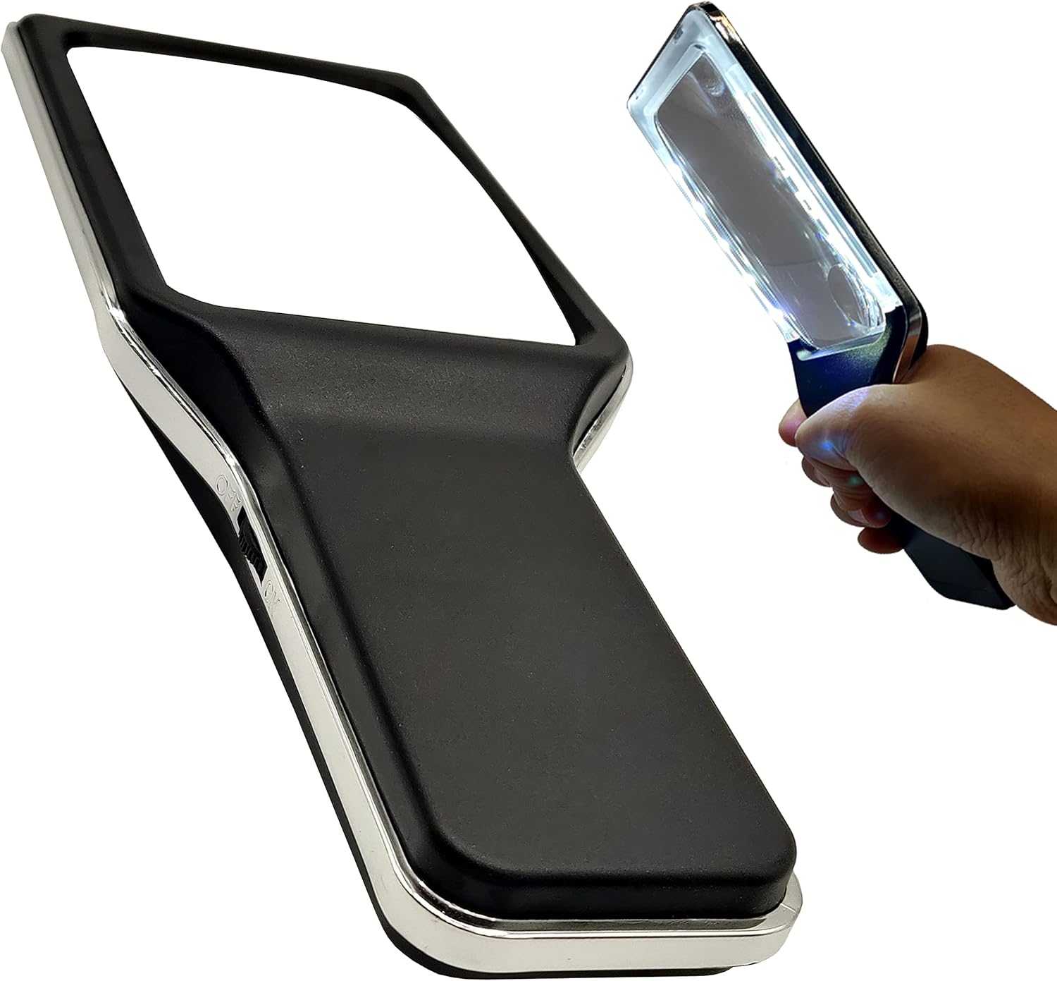 LED Handheld Magnifier for Reading 3x/6x Optical Magnifier