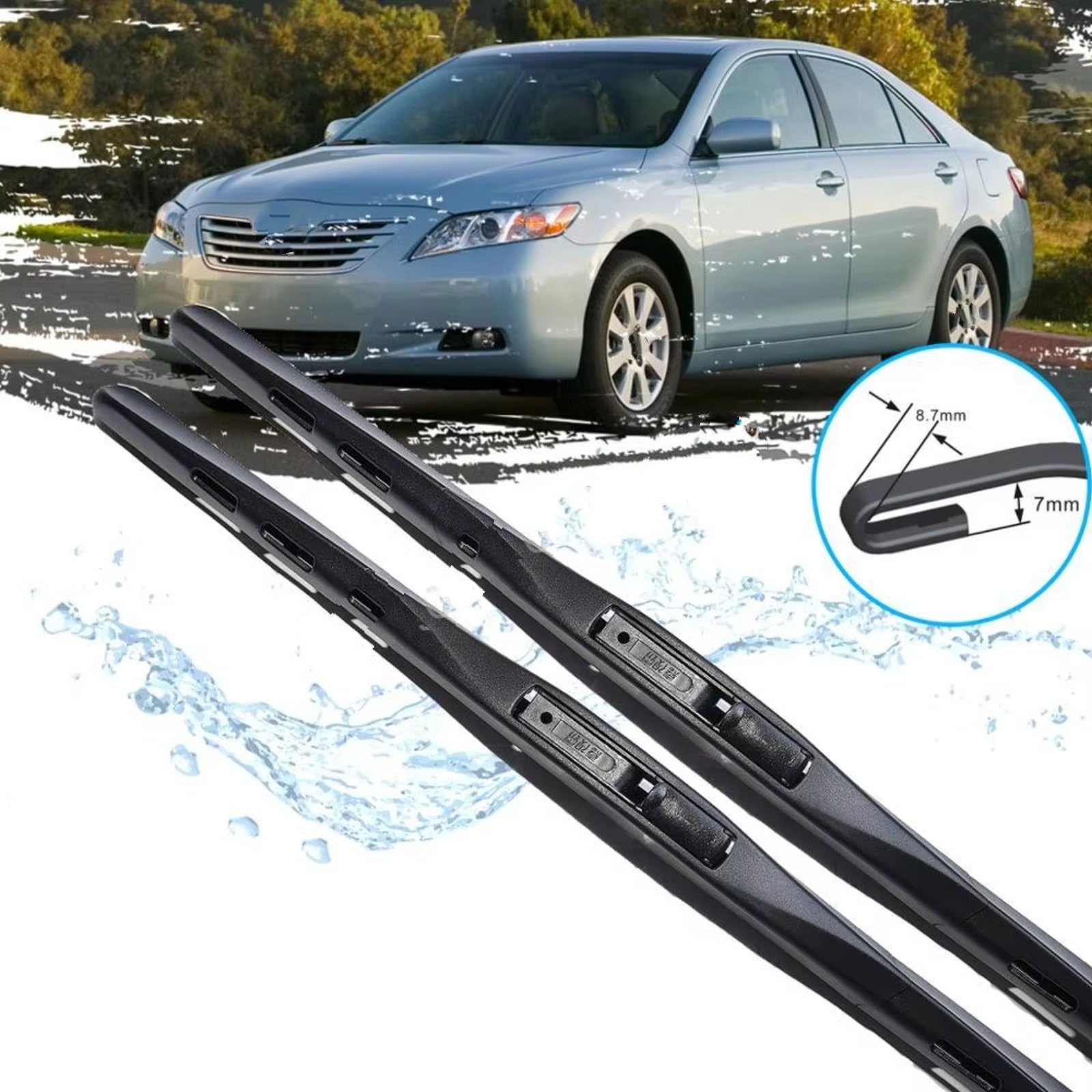 Kit Tergicristallo Compatibile Con Toyota Per Camry XV40 40 2007 2008 2009 2010 2011 Parabrezza Anteriore Parabrezza Accessori Per Auto Spazzole Lavavetri Tergicristalli(A)