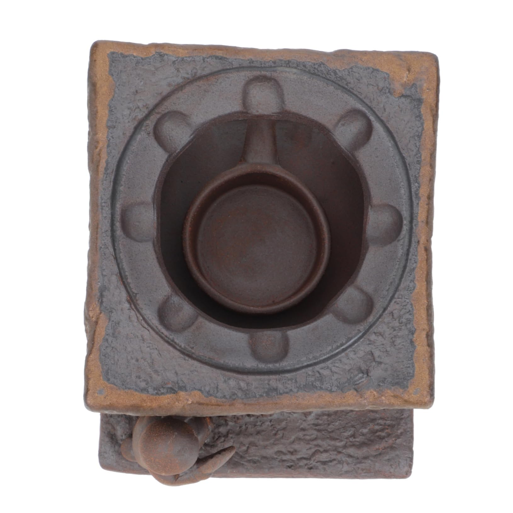 COLLBATH Ceramic Teapot Warmer Retro Style Tea Heating Base for Home Office Sturdy Easy to Clean Tea Accessory Selected Materials Fine Craftsmanship