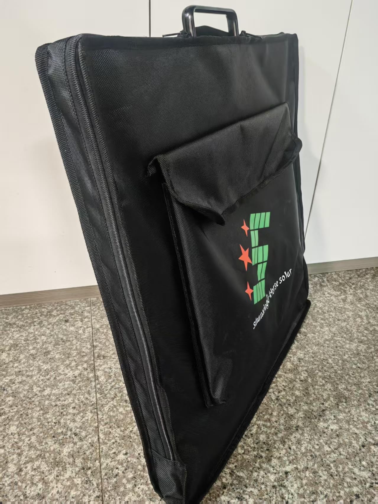ShanxingG-Horse - Pannello solare pieghevole, 100 W, 20 V, monocristallino, nero, con supporto integrato, leggero, per alimentazione fuori rete