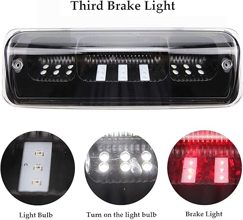 Miniatura 7 de Repuesto para Ford F-150 2004-2008 para Explorer Sport Trac 2007-2010 para Lincoln Mark LT 2006-2008 LED de montaje alto para freno de tercera cola