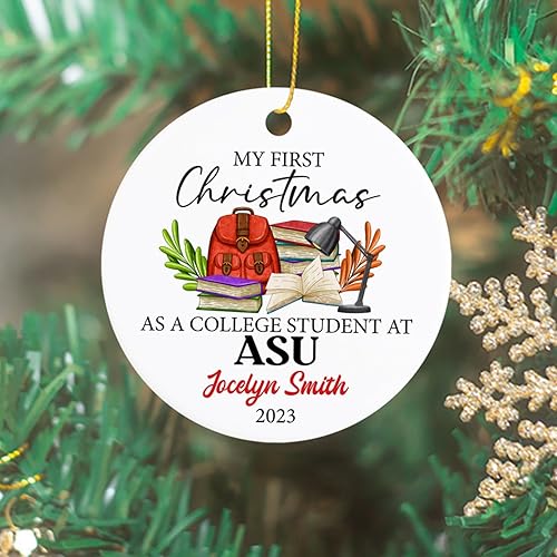 Miniatura 4 de Adorno de mi primera Navidad como estudiante universitario, adorno personalizado de primera Navidad como estudiante universitario, regalo para