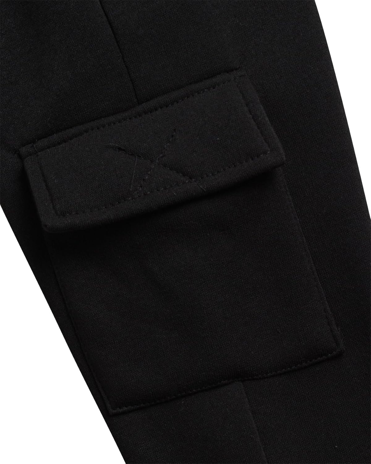 Quad Seven Toddler Boys Sweatsuit Set - 2 Piece Sherpa Fleece Lined Zip Up Boys Hoodie and Cargo Sweatpants (Sizes: 2T-7) - Image 5