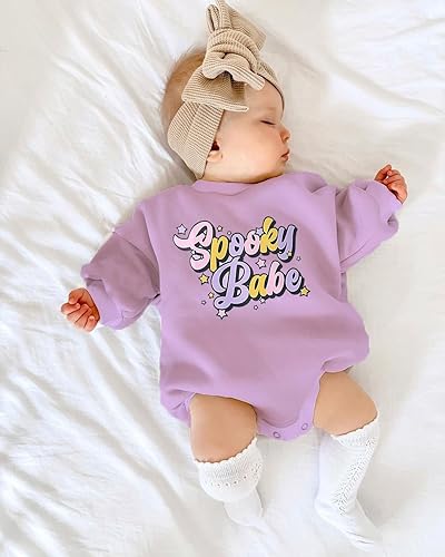 Miniatura 2 de Ropa de Halloween para bebé niña, sudadera con estampado de calabaza, mameluco de burbujas, lindo traje de Acción de Gracias de otoño