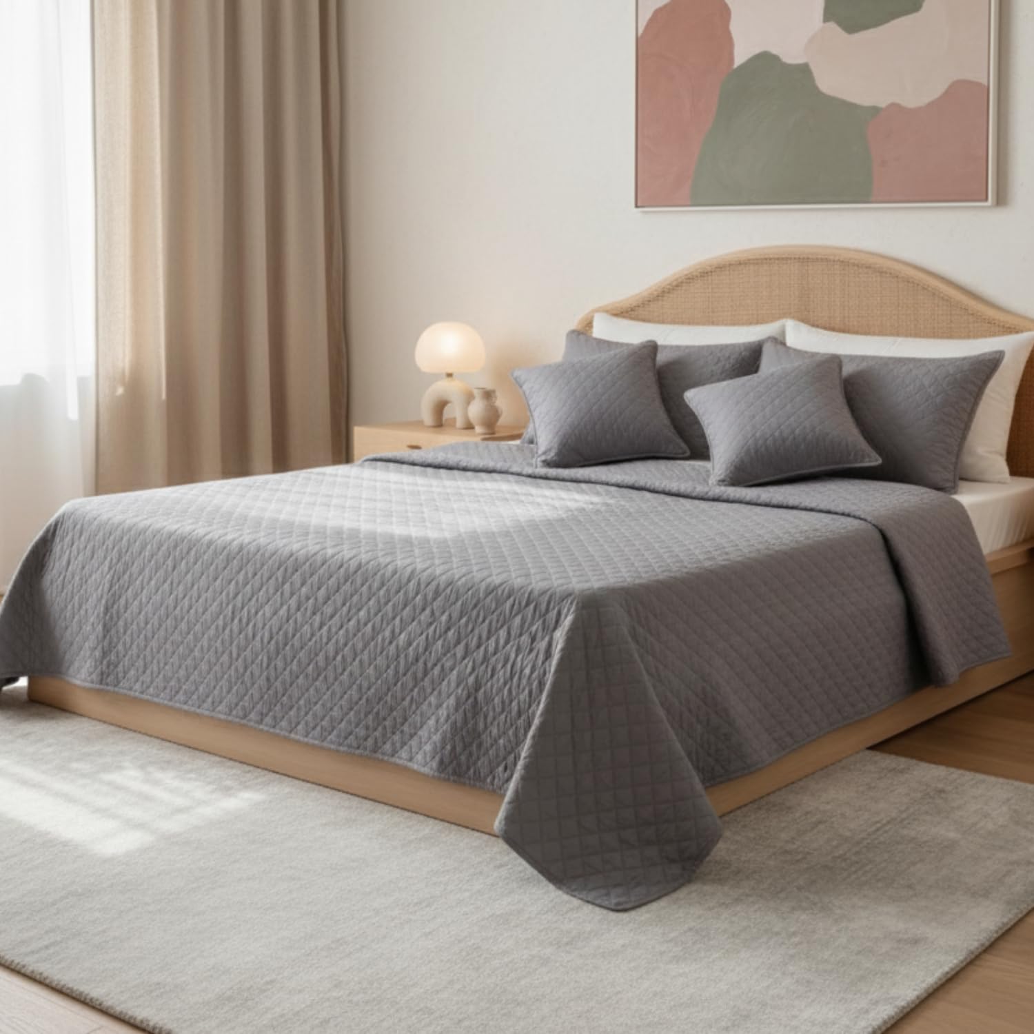 Tache Home Fashion Tache narzuta na łóżko, srebrna, king
