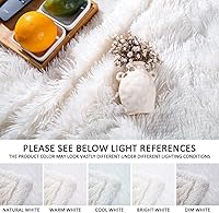 Vista 9 de YUSOKI manta de piel sintética extrasuave con pelos largos, transpirable, de 50 x 60pulgadas, mullida, acogedora y cómoda, de microfibra de lujo