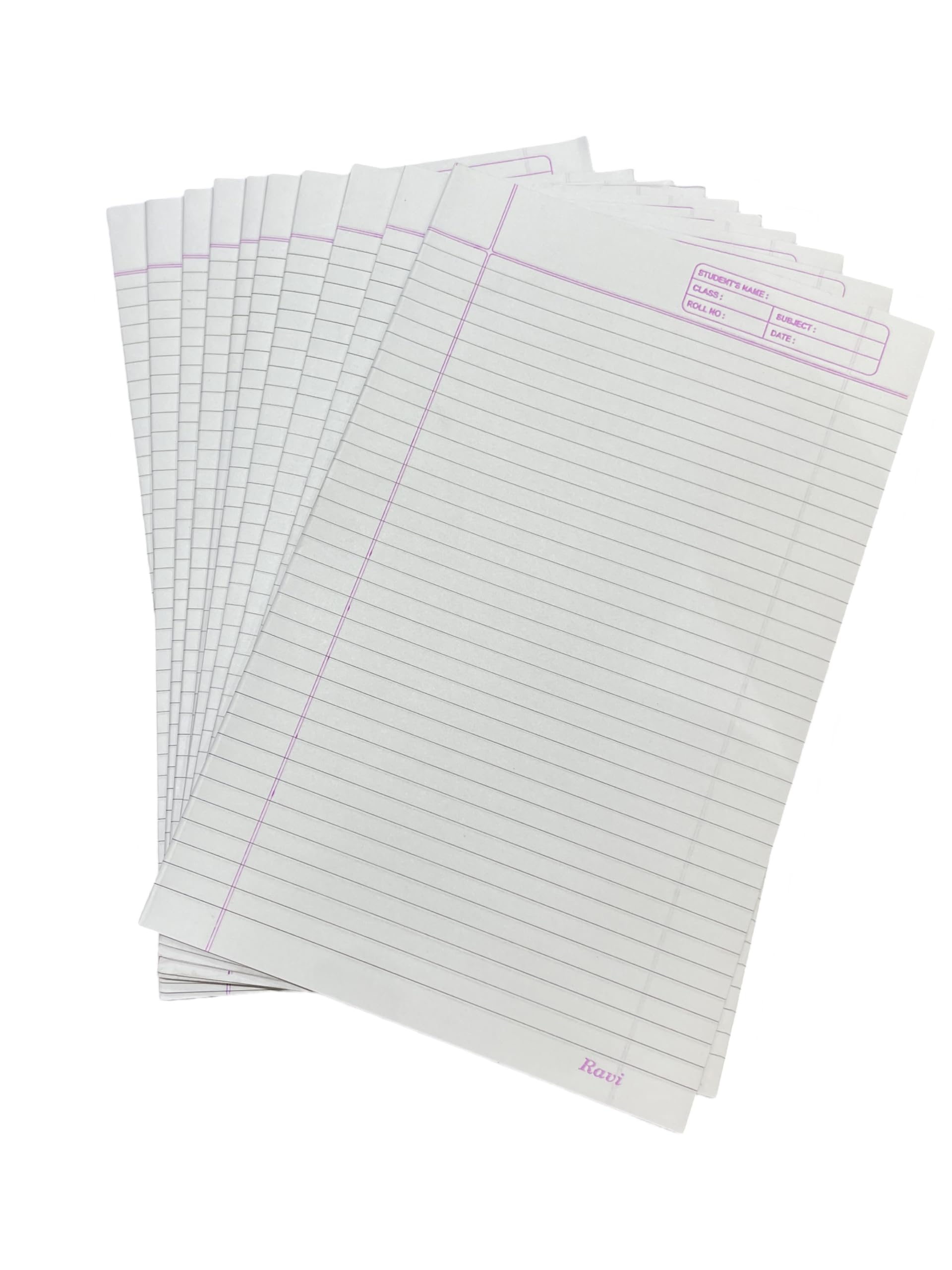CUBIC Hojas de respuesta a rayas de tamaño folio, 240 hojas, papel de examen de 32 x 20 pulgadas, escritura suave, 57 g/m², ideal para escuelas, universidades y exámenes competitivos