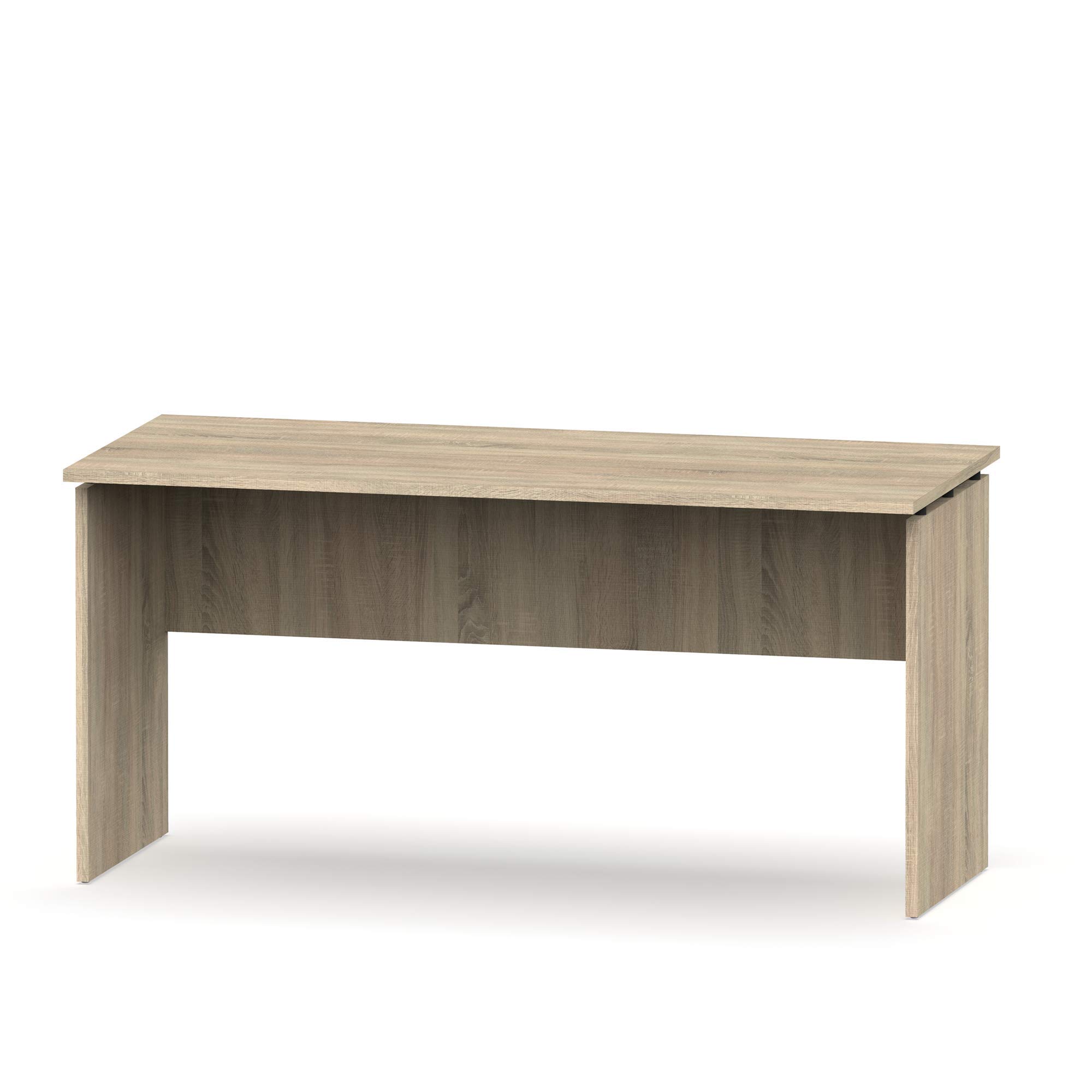 MUEBLES PITARCH | Mesa Despacho, Escritorio Grande de Estudio de Ordenador, Oficina, Roble Cambrian, 76x155x68cm (Alto x Ancho x Fondo) Moderna Modelo Rívoli
