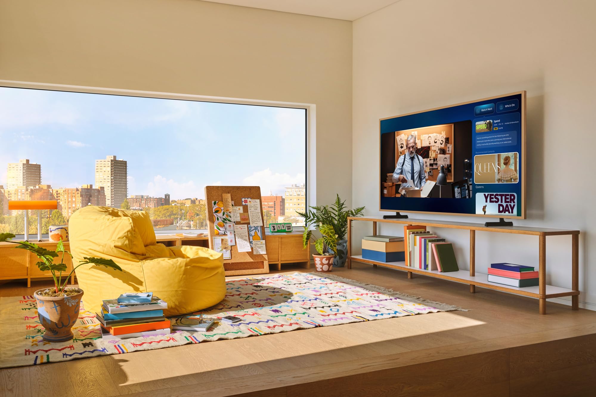 Samsung The Frame LS03F 4K QLED Téléviseur UHD 43" (109 cm), design moderne, processeur NQ4 AI Gen2, art Mode, Artful Picture Quality, One Connect Box, Vision Smart TV, 43LS03FA (2025)