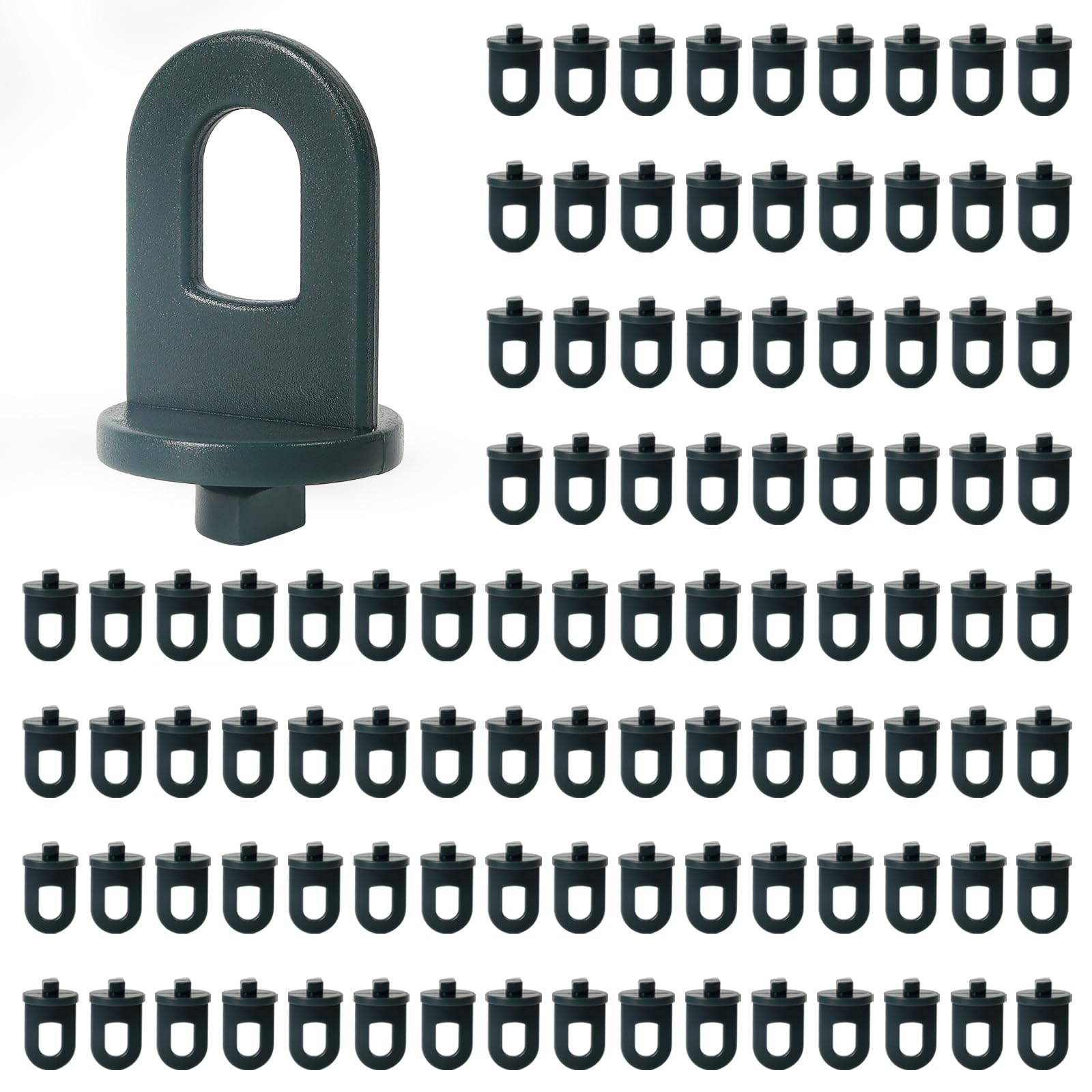 100x Gewächshausclips mit hoher Tragkraft - Stabile Pflanzenhalter, Perfekte Ösen Rankhilfe Clips Kunststoff, Aufhängevorrichtungen für Gewächshaus, für Ihr Gewächshaus und Paradies