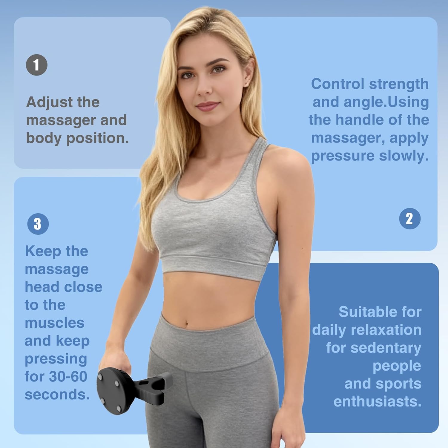 AISZG Psoas Release Tool-Hip Hook Psoas Muscle Release Tool Fully Adjustable for Iliacus, Waist Pain Sciatica, Back&Posture Relief, Hip Flexor Release Tool and Trigger Point Massage Tool - Image 4