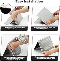 Vista 7 de EooCoo Funda compatible con MacBook Air de 15 pulgadas M5 2026 2025 2024 2023 M4 M3 M2 modelo A3448 A3241 A3114 A2941, cubierta rígida de plástico