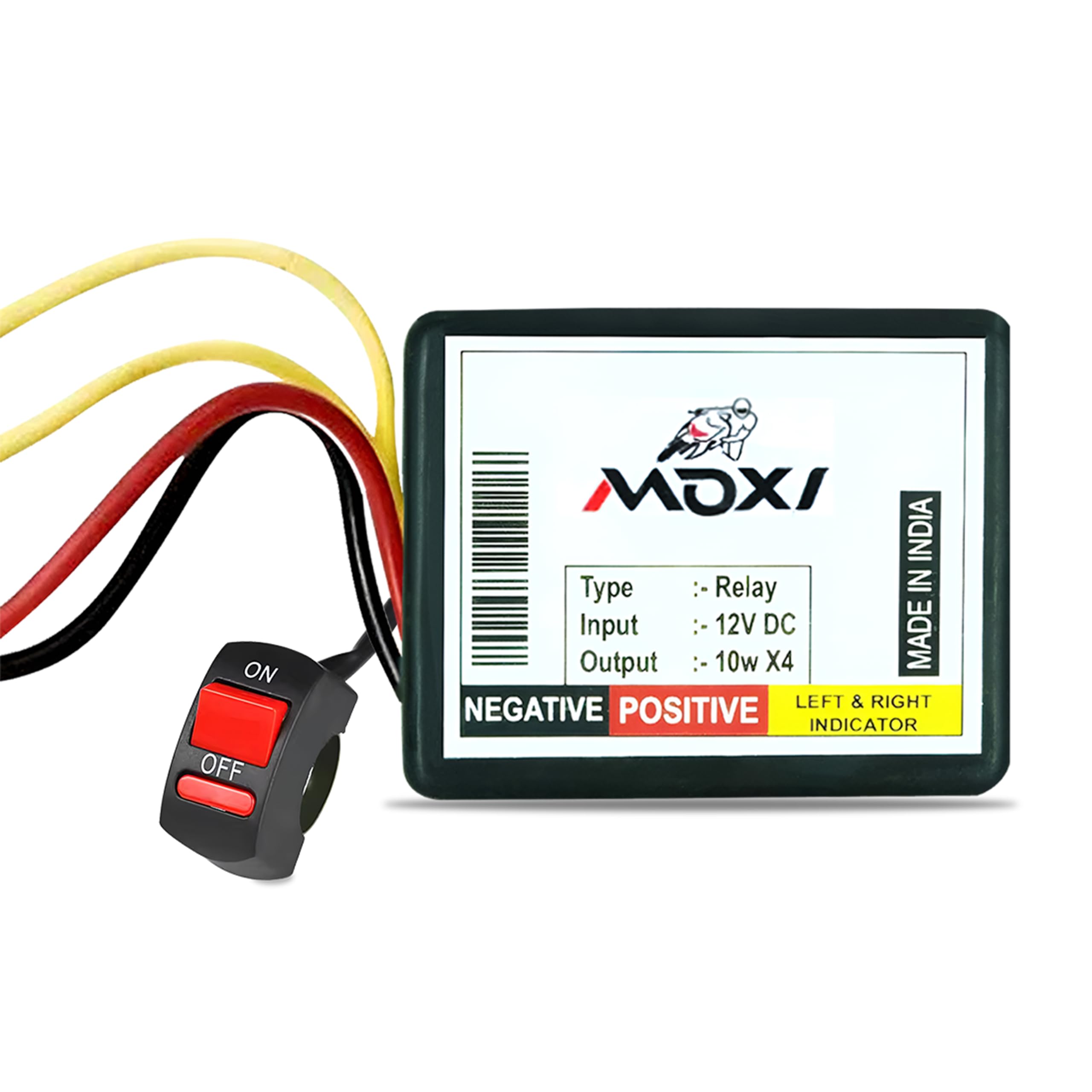 Universal Bike Hazard Indicator Flasher/Blinker Waterproof 16 Patterns Flasher Relay for LED/Bulb Indicators With ON/OFF Switch