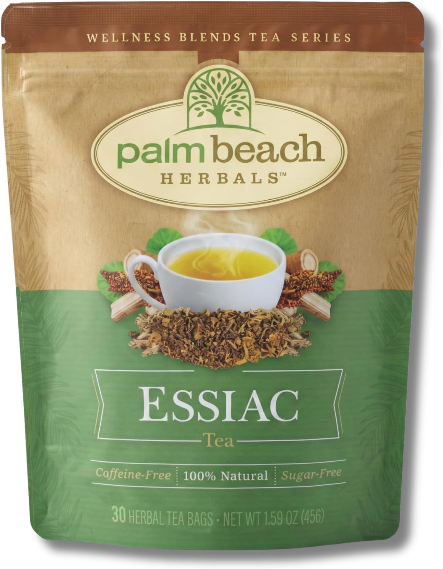 - Palm Beach Medicinal Herbs Essiac Tea - Genuine Essiac Herbal Blend for Immune, Detox and Wellness Support - Caffeine Free - Sugar Free - 30 Tea Bags