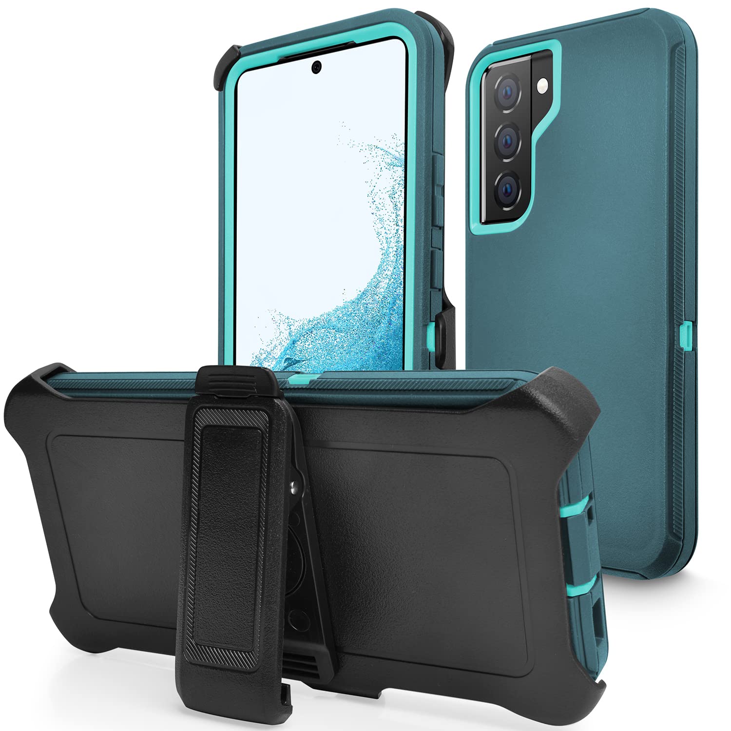 Galaxy S22 Belt-Clip Holster Case,[Military Grade Drop Protection] Drop Protective Rugged Heavy Duty Case, Water-Resistance Shockproof Dustproof