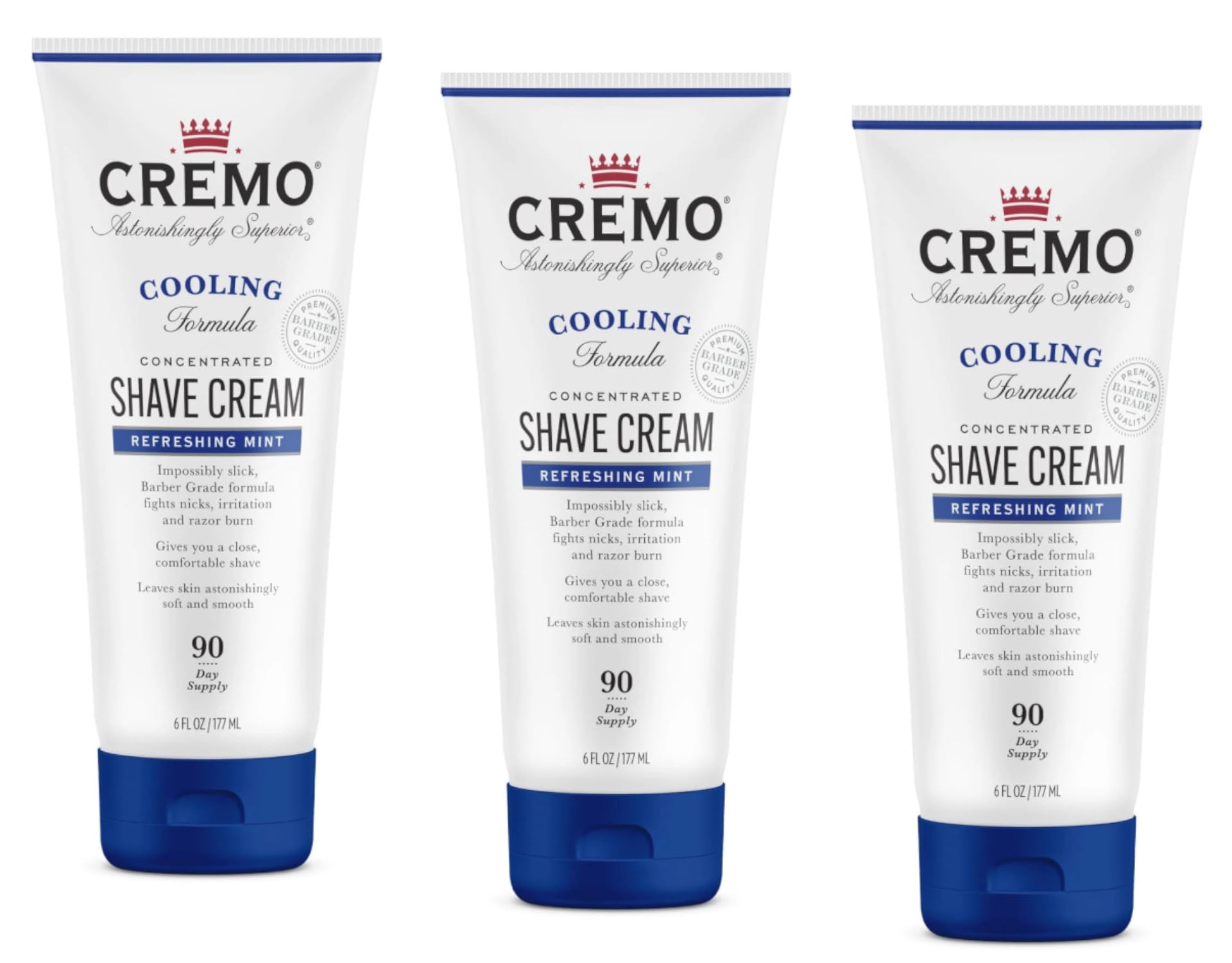 CremoCooling Shave Cream Refreshing Mint Cooling Formula, 6 Fluid Ounces (Pack of 3)