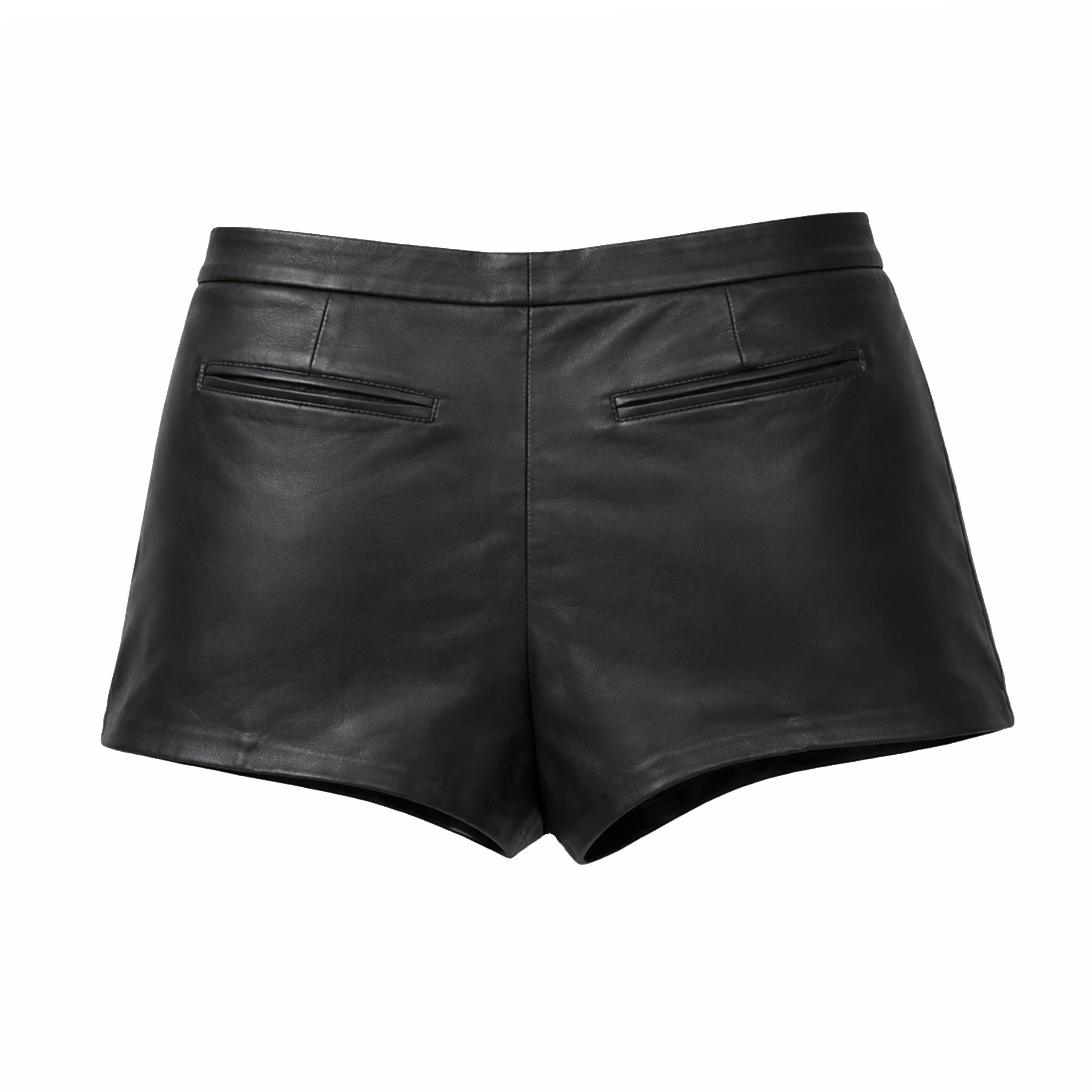 Zerimar Pantalon Corto de Cuero para Mujer, Diseño Elegante,Prenda de fabricacion Artesanal de Piel Natural
