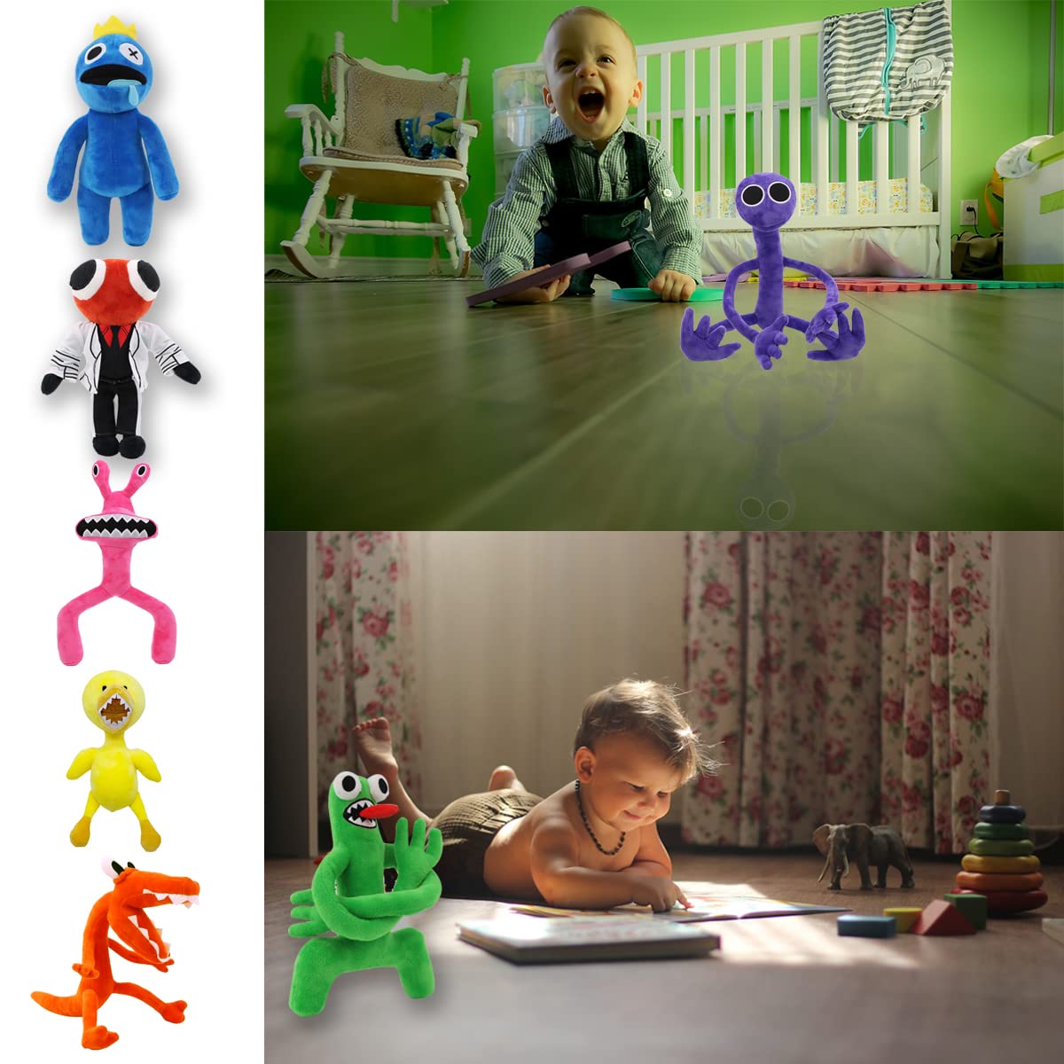 Amazon.co.jp: 7ピースレインボーフレンドぬいぐるみ、ぬいぐるみ