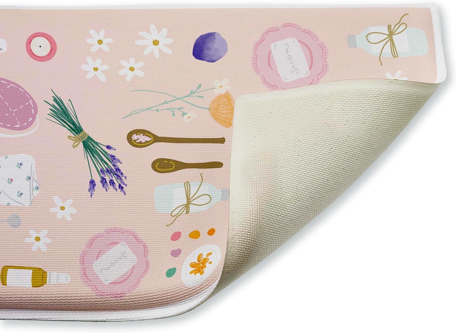 Stupell Industries Self Care Traditions Plush Bathroom Mat & Bath Rug, Soft Quick-Dry Non-Slip Bathroom Rug with Recycled Foam Cushion, Modern Typography Self-Care Design by Be Ni La, 18"x30"