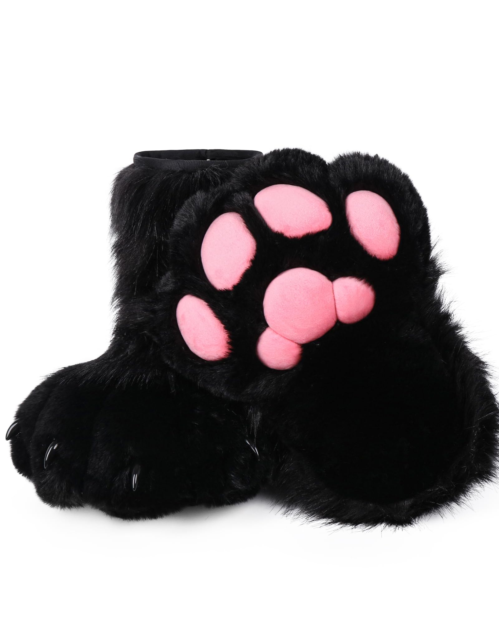 BNLIDES Cosplay Animal Cat Wolf Dog Fox Fursuit Feet Paw Claw Shoes Furry Boots Costume Accessories for Adult