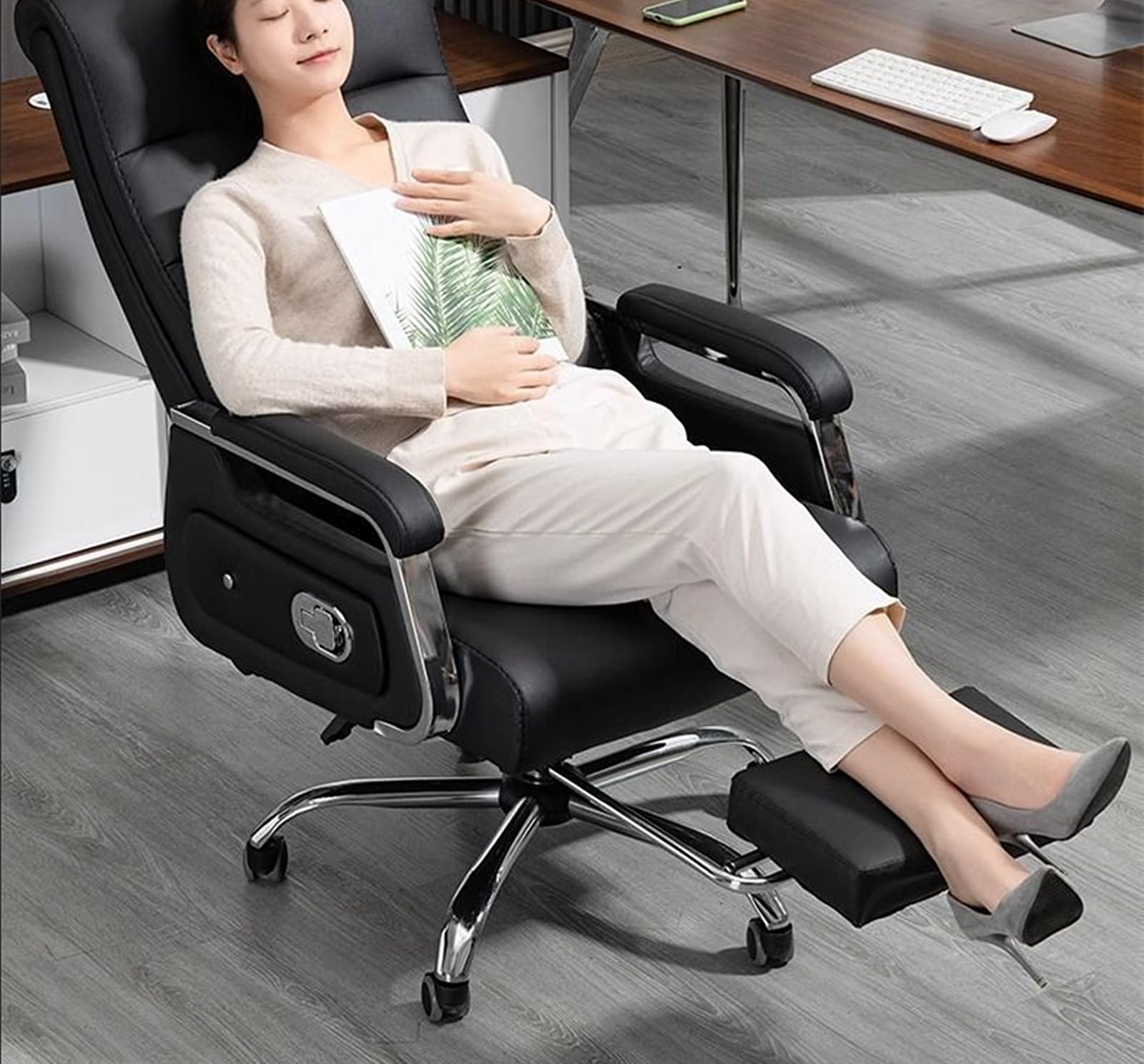 Amazon.co.jp: Zdaqian オフィスチェア 社長椅子 事務椅子 デスク
