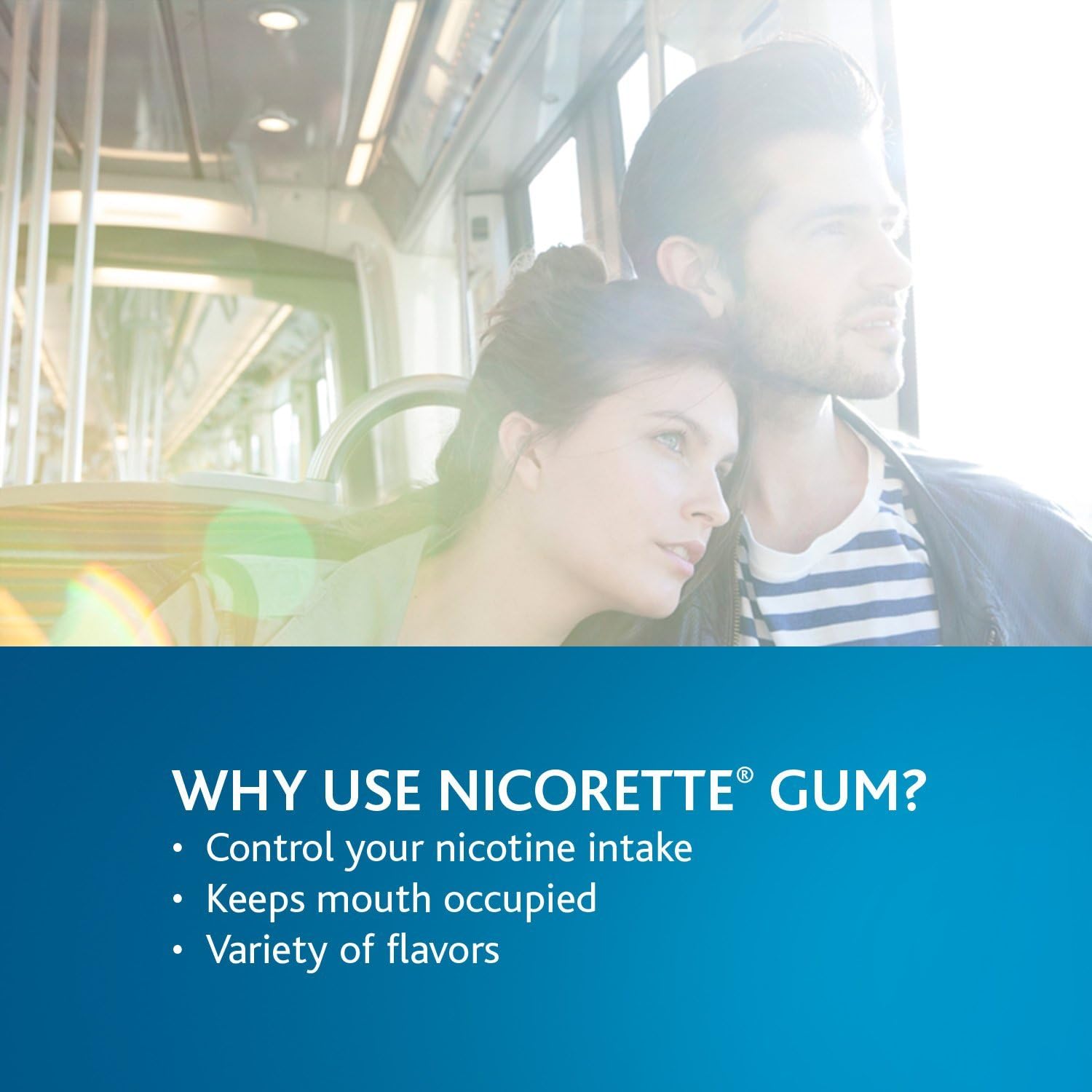Nicorette 2 mg Nicotine Gum to Quit Smoking - Fruit Chill Flavored Stop Smoking Aid, 100 Count