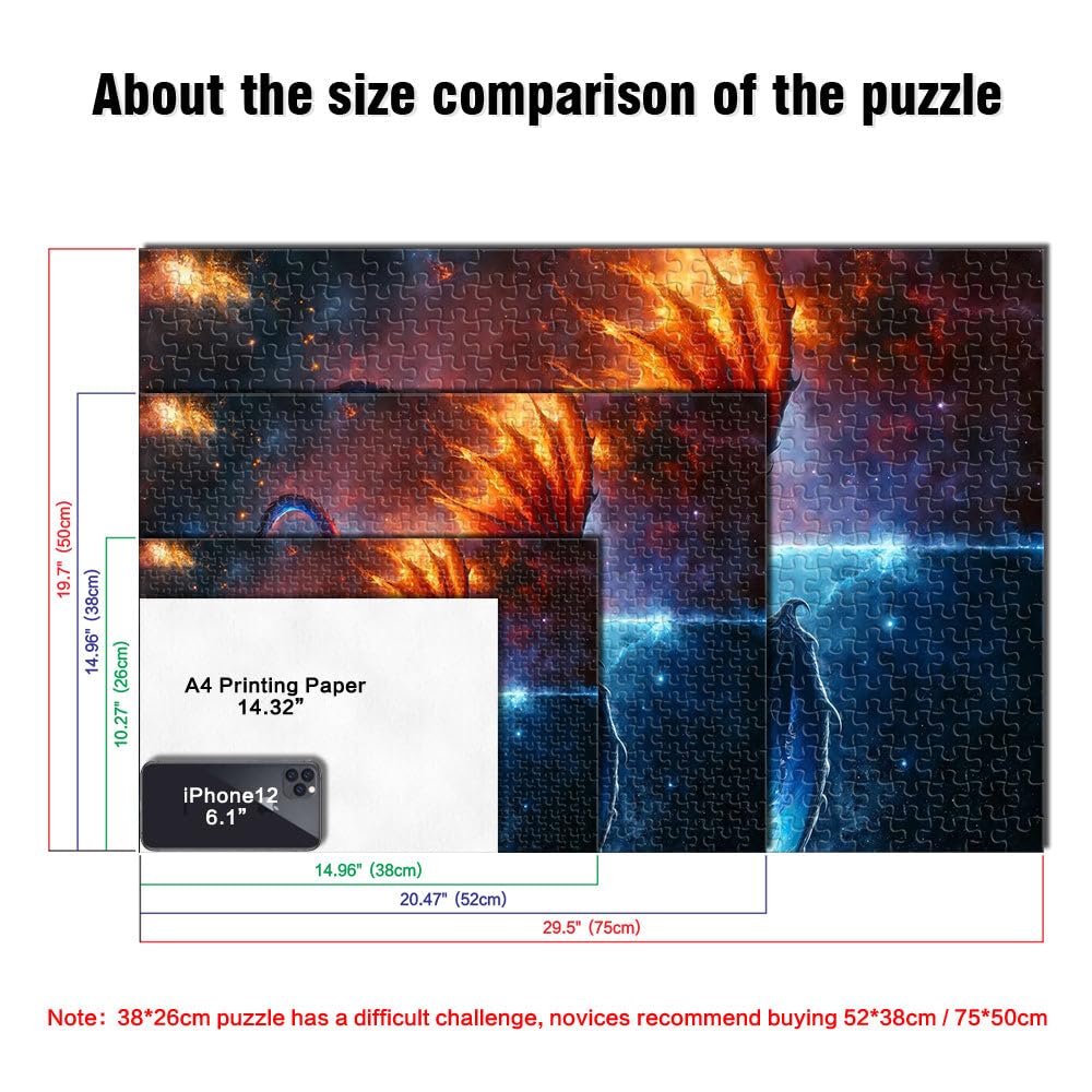 Puzzles de 2000 pièces pour Adultes et Adolescents Dragon de feu et de Glace Fabriqué en Carton Convient aux 14 Ans et Plus Décoration Murale de Jouets Cadeaux d'anniversaire et Cadeaux Uniques。