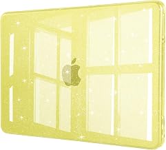 MOSISO Compatible with MacBook Neo Case 13 inch 2026 A3404 A18 Pro Chip | Sparkly Glitter Crack & Scratch Resistant Ultra-Thin Protective Hard Shell Case Cover, Citrus