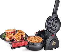 Presto 03512 Stuffler Stuffed Waffle Maker, Belga, Grande, Preto