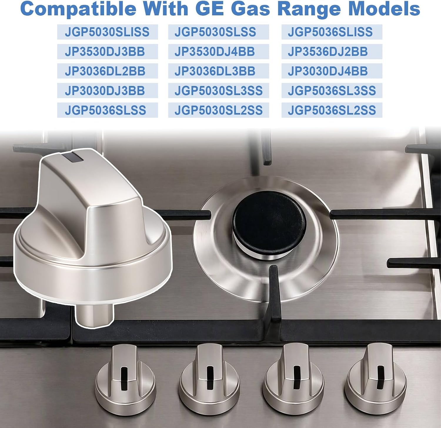 5 Pack WB03X29315 Gas Stove Knobs, Fits GE JGP5030SLISS JP3530DJ3BB