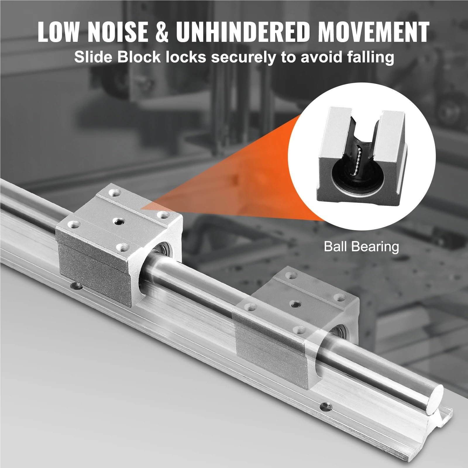 2 guide lineari Ra da 1500 mm SBR20 + 4 blocchi cuscinetto UU - Ideale per fresatrici CNC fai da te, parti di precisione e movimento fluido compatibile con SBR12/SBR16/SBR25