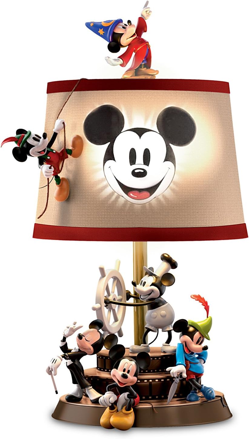 Disney Mickey Mouse Through The Years Table Sculptural Lamp Bradford Exchange