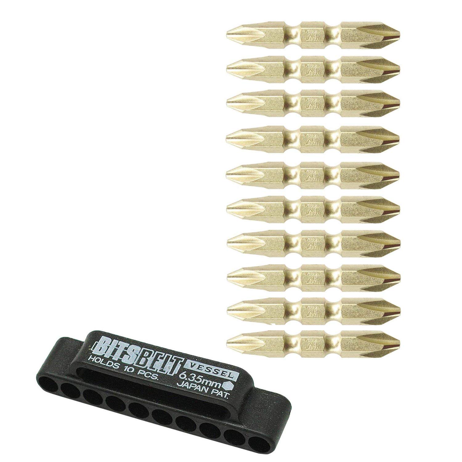 ベッセル　ビットベルト　GW-11S Amazon.co.jp: ベッセル(VESSEL) ビットセット +2×45mm 10本組