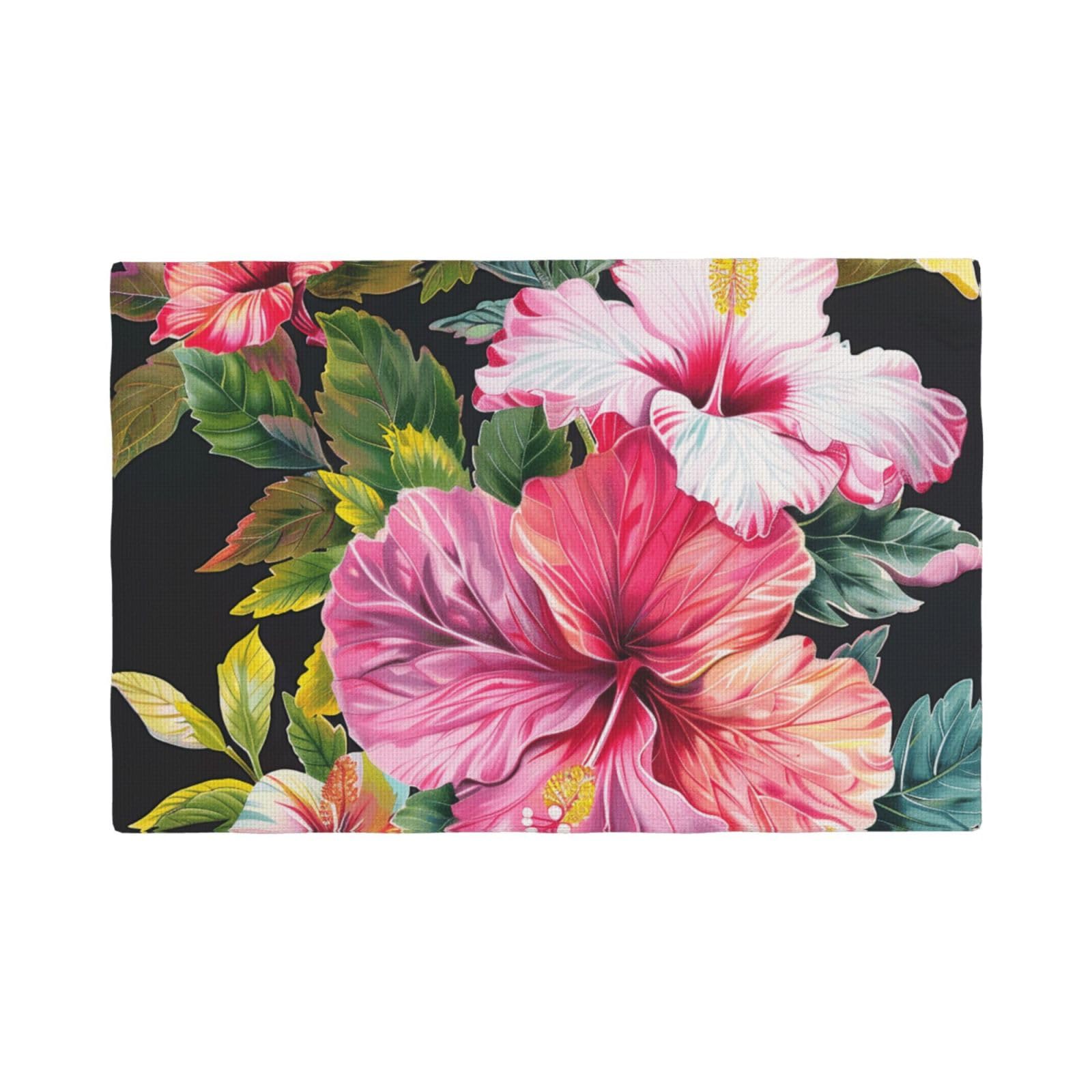 Set de table anti-chaleur et antidérapant motif hibiscus lot de 6