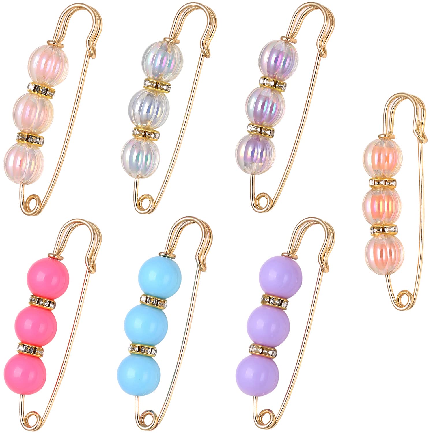 iminoo7 Pcs Fashion Brooch Pins Sweater Shawl Pins for Women Girls Clothing Dresses Decoration Accessories