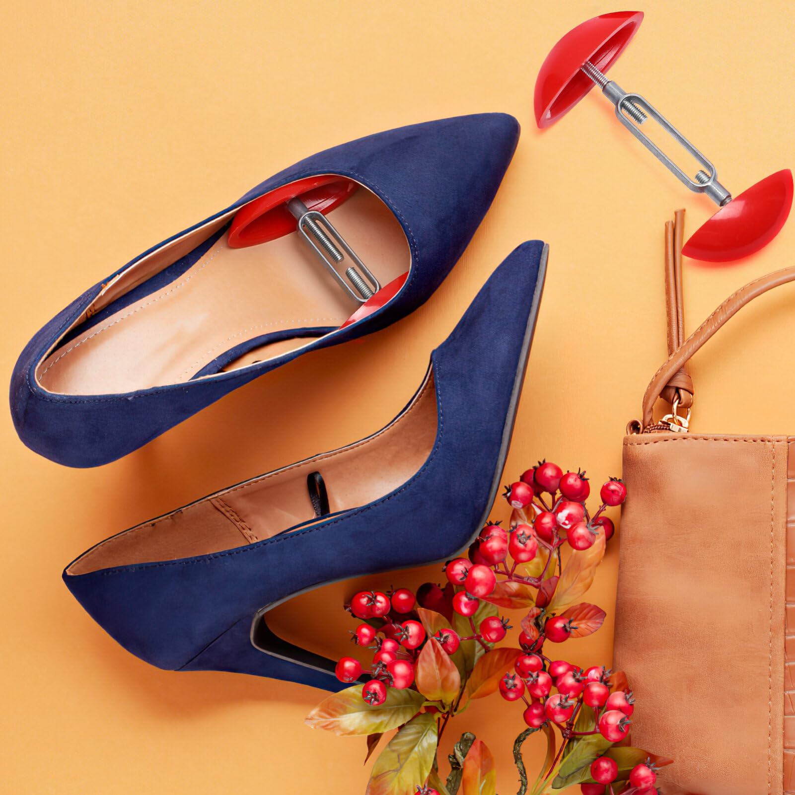 Mini Hormas Para Zapatos, Estiradores de Zapatos, Mini Ensanchadores de Zapatos 1 Par Expansor de Zapatos Ajustable Mini Hormas de Plástico Ajustables Pies Anchos Ensanchador