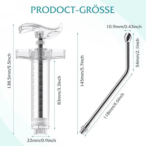 Miniatura 3 de ZHIUGUZILLA -1 paquete de jeringa de cabras con boquilla de empapado dosis ajustable-20ML