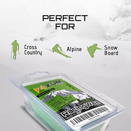 Miniatura 17 de ZUMWax - Cera de cerámica nórdica para esquí, snowboard y esquí, 4.94 oz, temperatura fría, duradera, sin PFAS. Fabricado con cerámica ecológica