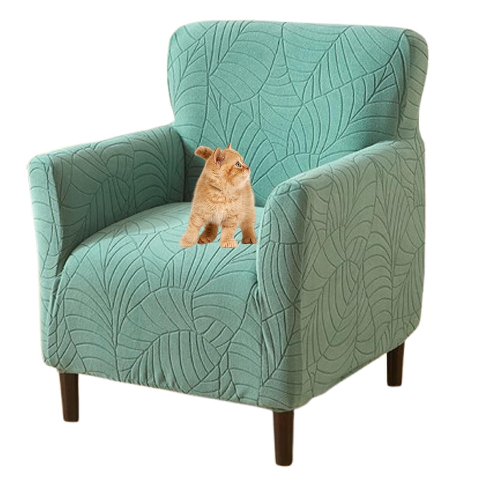 PBTMCD Banquet Chair Covers With Arms, One Piece Armchair Slipcovers, Stretch Jacquard Sofa Cover Furniture Protection(18#)
