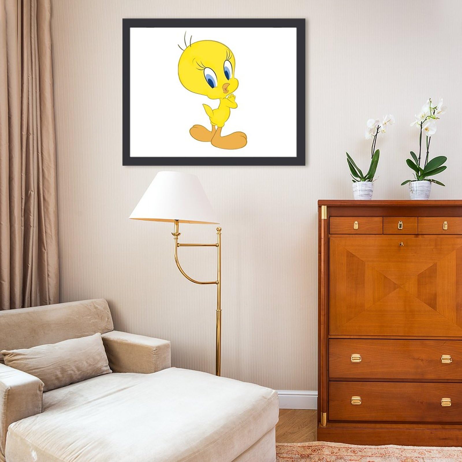 Amazon.co.jp: 装飾画 トゥイーティー インテリア アートポスター 絵画