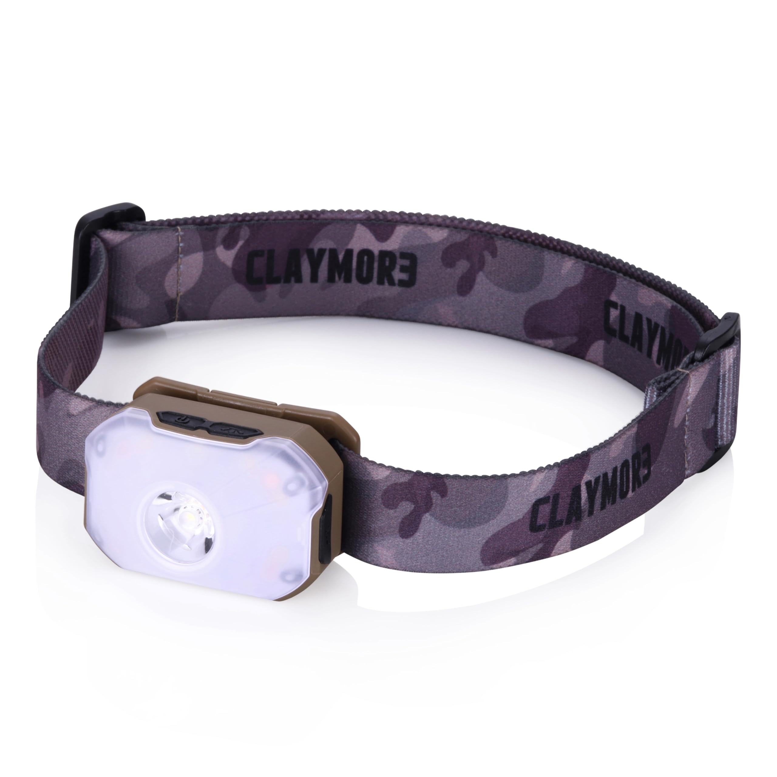 Claymore Heady2 (Tan) - Lightweight LED Rechargeable Headlamp, 3 Light Modes, 350 Lumens, Waterproof. Ideal for Night Work, Fishing, Hiking, Running, Camping.