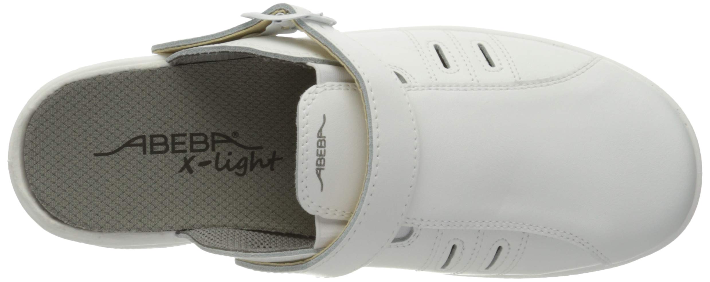 Abeba Clog 711141 - x lekki, gładka skóra, biały, certyfikowany, rozmiar 43