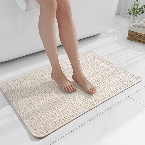 Alfombras de baño antideslizantes y lavables, tapetes de baño de goma para baño, secado rápido, súper absorbentes, ultra delgadas, tapete de baño de