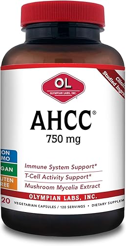 Miniatura 7 de Olympian Labs Suplemento AHCC premium de 750 mg de AHCC por cápsula  Apoya la salud inmunológica, la función hepática y la actividad natural de las