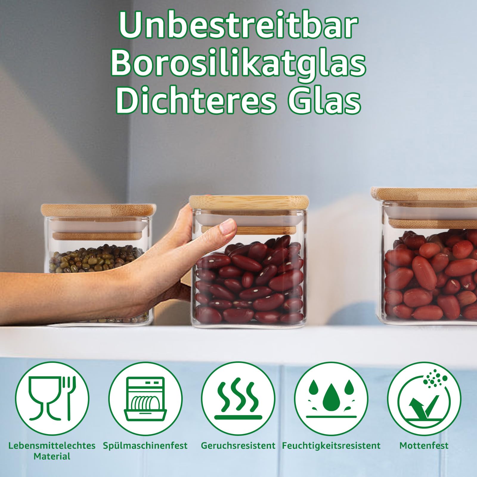 Lot De 12 Bocaux Conservation Verre 150 Ml - Avec Couvercle Bambou, étiquettes Et Stylo, Rangement Cuisine