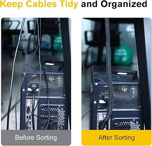 Miniatura 5 de Protectores de cables contra mascotas que no mastican, ultra duradero, protector de cable para mascotas, funda flexible para cables para TV,