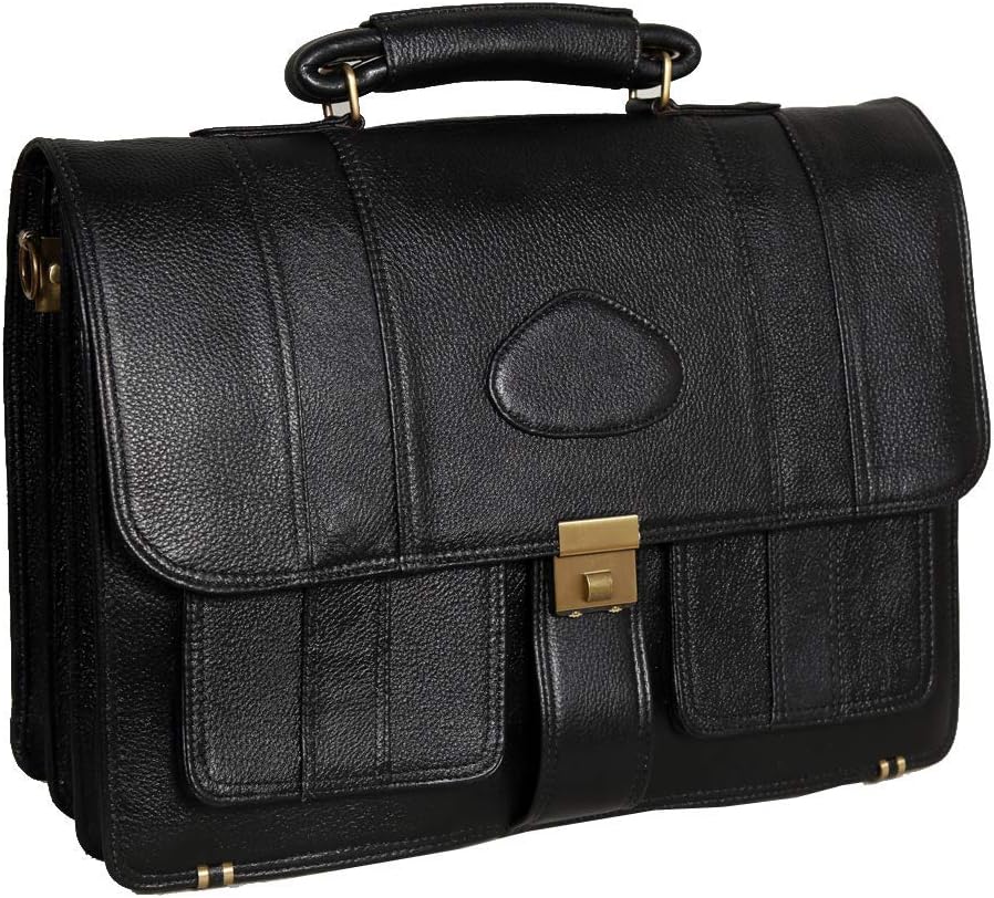 Da leather villa Full-Grain Leather Briefcases for Men Leather Computer Bag For Men High-Security Swiss-Made Lock