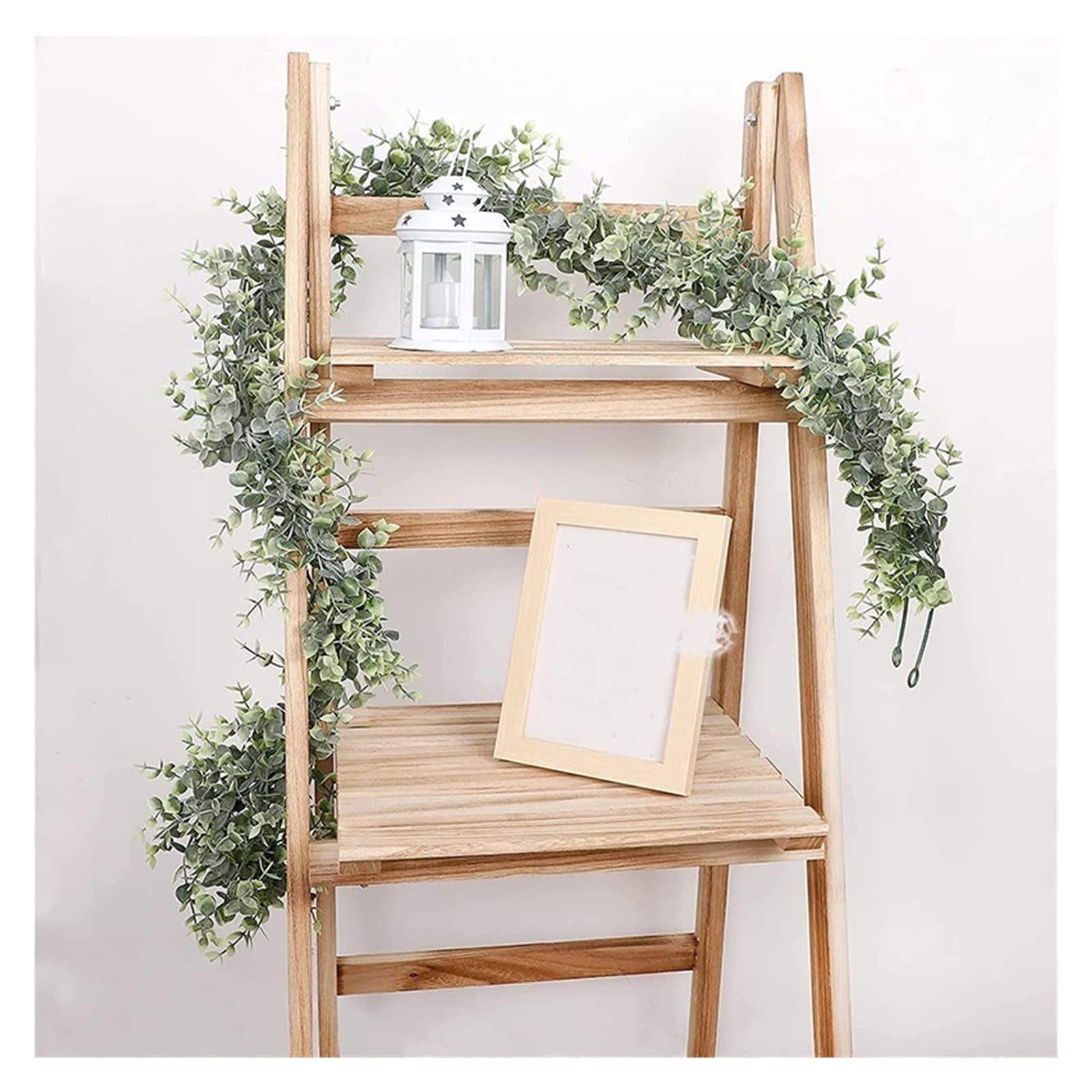TOORU TRUSTTWO 3Packs 6ft Künstliche Eukalyptus-Girlande Wandbehang Gefälschte Pflanzenreben for Hochzeit Zuhause Zimmer Garten Dekoration Kunststoff Rattan The 3pack White Green